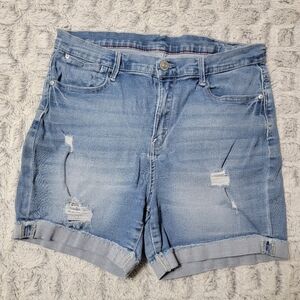 Wallflower High Waisted Distressed Jean Shorts | Size 13
